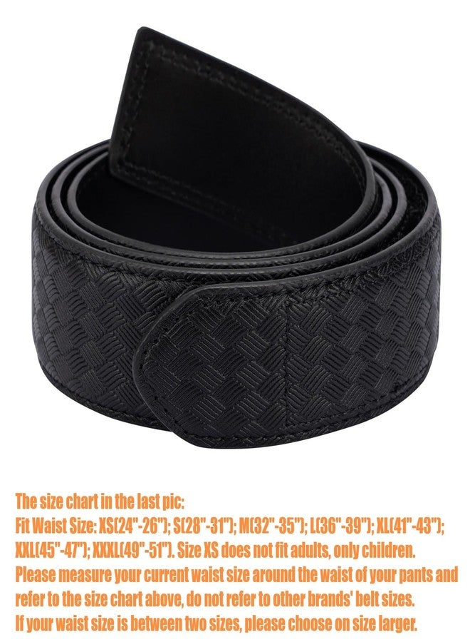 TACNEX Mechanics Belt Buckleless No Scratch Leather Belt Metal Free Tactical Duty Underbelt 1 3/8" Wide Basket Weave M - Image 3